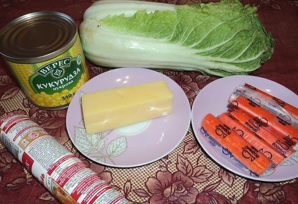 Салат с пекинской капустой и крабовыми палочками. Пекинскую капусту я открыла для себя совсем ... - 2
