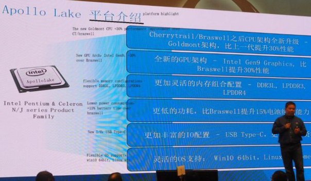 Процессоры Intel Apollo Lake обеспечат хорошую прибавку к производительности в сравнении с ...