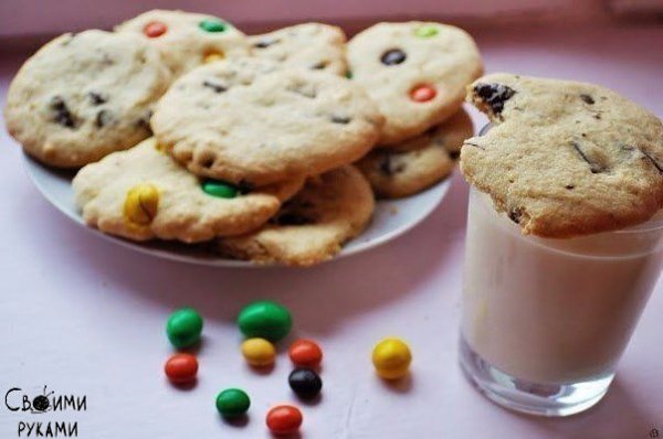 American cookies (Американское печенье).Ингредиенты:1 яйцо120 г сливочного масла или маргарина70 г ...