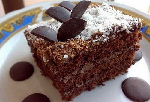 Очень вкусный шоколадный торт.Ингредиенты для бисквита:2 яйца105 г сахаращепотка соли35 г ...