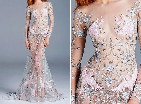 Птицы и цветы — мотив новой коллекции Paolo Sebastian Couture Spring/Summer 2016.#дизайн@ideas.life - 2