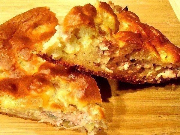 Пирог с мясом «БЫСТРЕЕ И ЛЕГЧЕ НЕ БЫВАЕТ».тесто за 10 минут!Лучшего теста для наливных пирогов ...