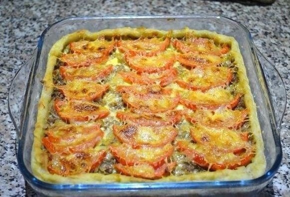 ОТКРЫТЫЙ МЯСНОЙ ПИРОГ.(из картофельного теста)Ингредиенты:Для теста: 200 г картофеля (одна большая ... - 8