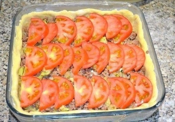 ОТКРЫТЫЙ МЯСНОЙ ПИРОГ.(из картофельного теста)Ингредиенты:Для теста: 200 г картофеля (одна большая ... - 6