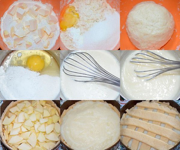 ВКУСНЕЙШИЙ Яблочный пирог с НЕЖНЕЙШИМ заварным кремом.Тесто:1 яйцо2 ст. ложки сметаны180 гр. ... - 2