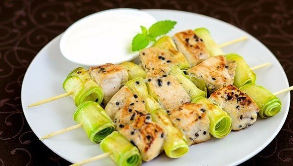 Куриные шашлычки с кабачками. Куриные шашлычки с кабачками имеют шикарный аромат, нежную сочную ... - 8