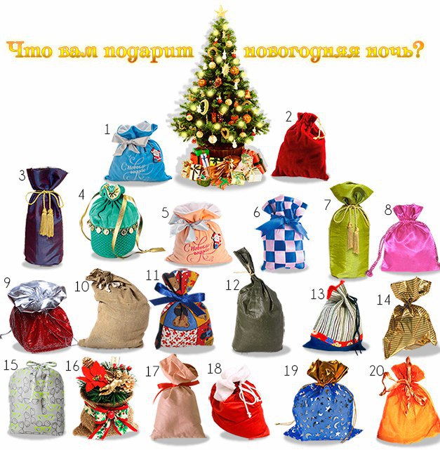 А что Вам подарит новогодняя ночь? Хочется узнать? Выбирайте номер подарка, жмите на изображение и ...