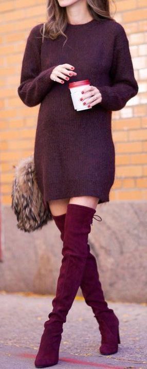 Total burgundy looks. - 3