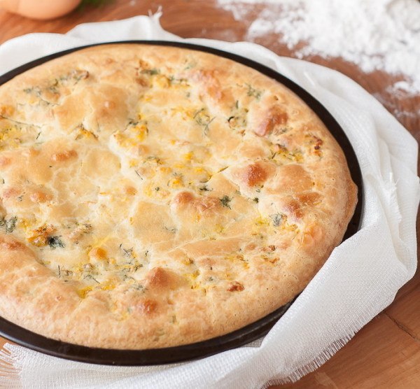 Рыбный пирог из жидкого теста.Вкуснейший пирог из жидкого блинного теста с начинкой из жареной ...