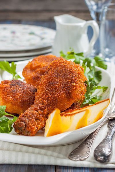 Цыпленок по-венски (Backhendl). Бакхендль готовится в Австрии с 18-го века, раньше это блюдо ... - 7