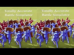 Totally Accurate Battle Simulator 3D half Side by Side #2       3D,  ,  3D. Look at the monitor and TV with 3D, glasses in 3D mode.Subscribe, to not miss the new v...