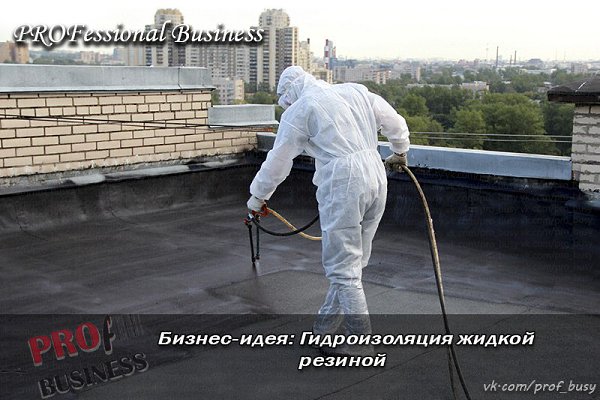 Бизнес-идея: Гидроизоляция жидкой резиной. Стартовый капитал – 141 тыс.руб. Прибыль в месяц - от 70 ...