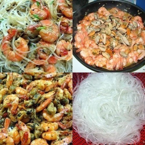 Диетический салат из морепродуктов с рисовой лапшой.на 100грамм - 154.45 ккалБ/Ж/У - ...