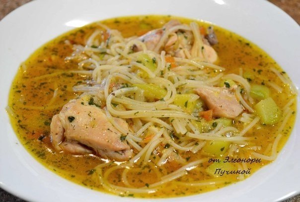 Спагетти с курочкой и овощами в казане.Автор: Элеонора ...