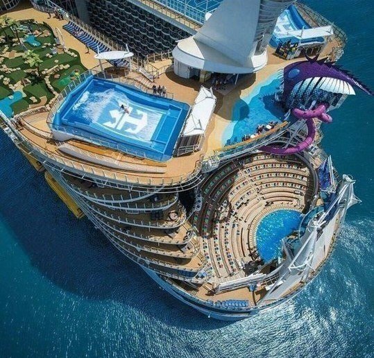 Harmony of the Seas — самый большой круизный лайнер в мире, который называют плавающим городом.