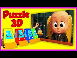 Puzzle cartoon for kids 3D - The Boss Baby.   - -.