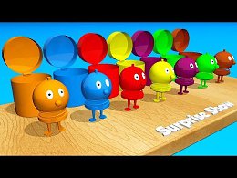 Toddlers learn colors. Learning videos for kids with 3D olor Mega Bumble.