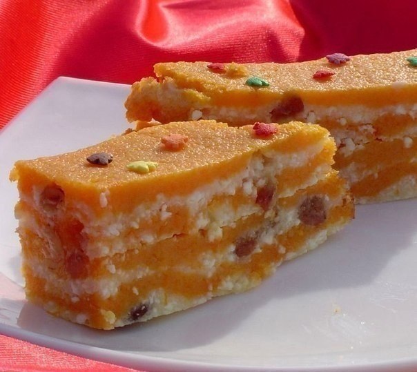 Тыква, запеченная с творогом и изюмом! . Ингредиенты: мякоть тыквы - 200 г творог 0% - 100 г 1 ...