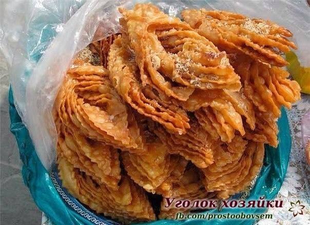 Р. ВКУСНО!!! ХВОРОСТ "ПАХЛАВА МЕДОВАЯ" ИНГРЕДИЕНТЫ: 3 стакана муки 1 стакан минералки 1 ч. ...