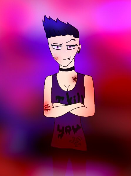 #likeit#or#I kill you#girl#killer#love#drawing#blue#pink#purple#black