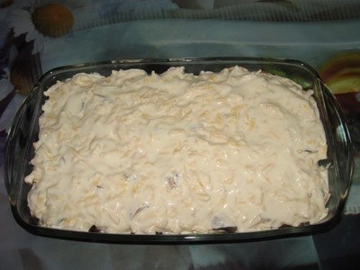 Куриная запеканка с грибами. Ингредиенты: куриное филе 500 гр. помидоры 2 шт. твердый сыр 150 гр. ... - 5