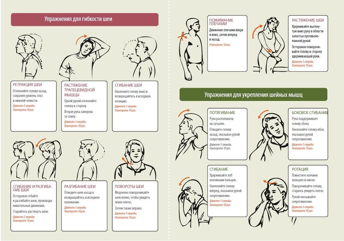 Гимнастика для шеи. 7 эффективных упражнений. Мы часами ... | Всё о  здоровье | Фотострана | Пост №1562545321
