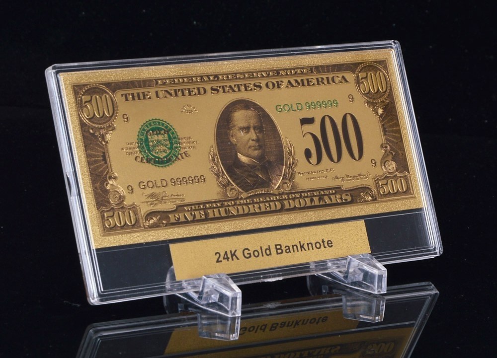 Золотое обеспечение доллара. Gold Banknote. Нарисовать 100 долларов.