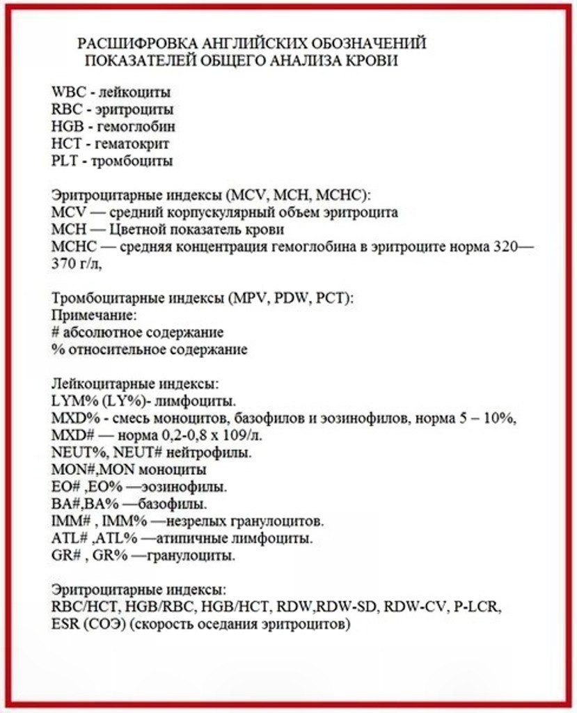 Общий анализ крови расшифровка английских сокращений. Общий анализ крови расшифровка аббревиатур. Общий анализ крови на латыни расшифровка. Аббревиатура анализа крови расшифровка.