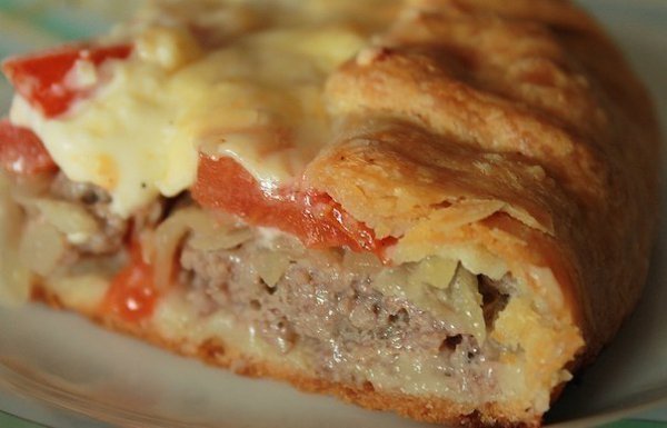 Открытый мясной пирог! Пирог просто восторг!! нежное картофельное тесто и много-много сочной и ... - 2