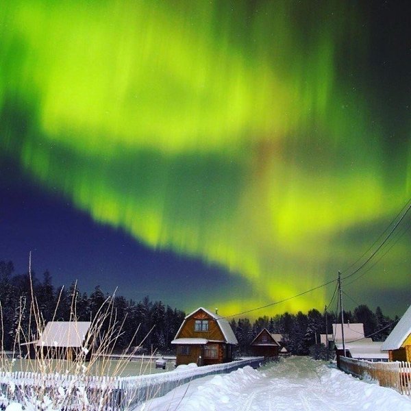 Северное сияние в Мурманске