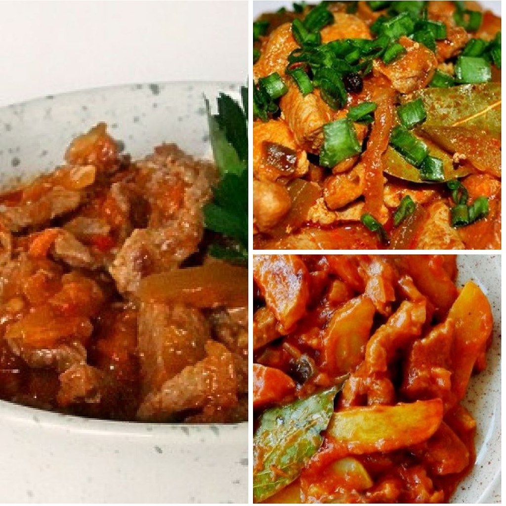 Азу из свиной вырезки.Сохрани себе Ингредиенты:мясо – 700 г;огурцы – 2 шт.;морковь – 1 шт.;лук – 1 ...
