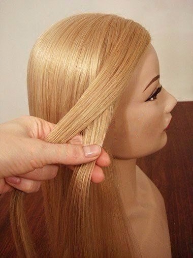 Ажурная коса с распущенными волосами - 2