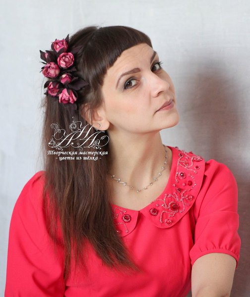 #цветы@fan_handmade.#украшение@fan_handmadeВеточка с роза