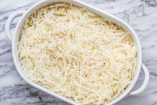 Картофельная запеканка с беконом и сливочным сыром.Ингредиенты:Картофель, очистить и нарезать — 6 ... - 5