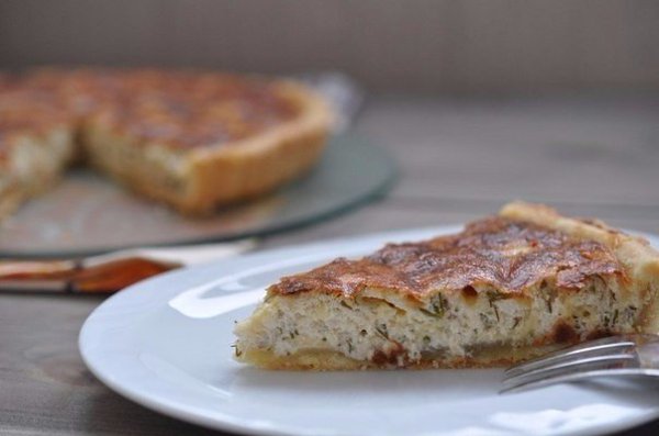 Киш с курицей и сыром.Ингредиенты:Для теста:Охлажденное сливочное масло — 150 гМука — 170 гЛедяная ...