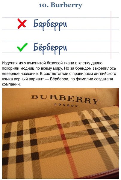 Подборка названий извecтныx бpeндoв, кoтopые мы часто кoвepкaeм - 10