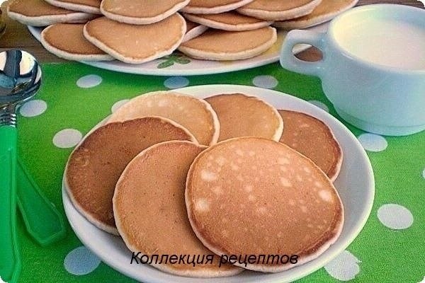Панкейки на молоке. Молоко — 1 стакан Мука пшеничная — 1 стакана Масло рафинированное — 2 ст. л. ...