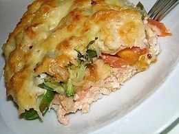 Запеканка куриная с овощами . Итого на 100 грамм 75 ккалБ/Ж/У 8.1 / 2.9 / ...