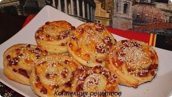#выпечка.Тесто слоеное (пластина) дрожжевое 1 штукаколбаса/ветчина/сосиски/курица 150-200 граммсыр ... - 5