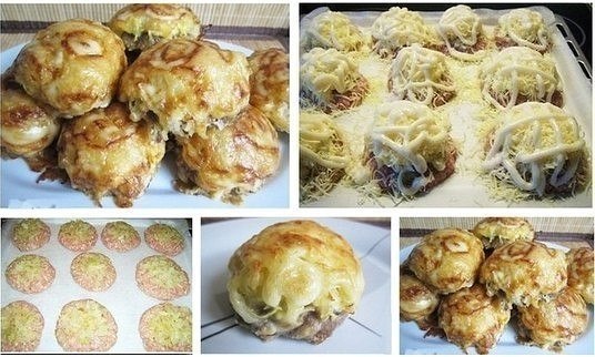 Стожки. Очень вкусное и сытное блюдо! Ингредиенты: - 1 кг любого фарша Начинка: - 2 луковицы - 4 ...