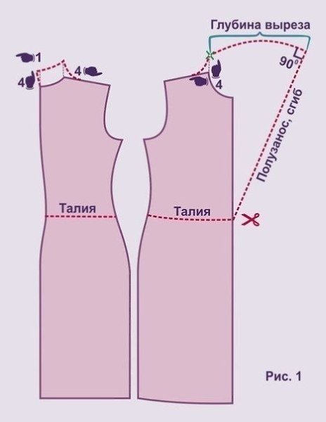 oдeлиpуeм плaтья из тoнкoгo cтpeтчa. © Кройка и шитьё - 2