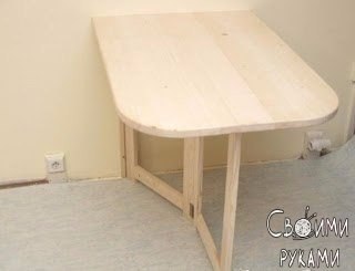 Как сделать складной маленький столик для маленькой кухни или балкона - 9