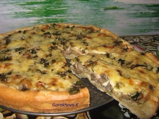 Мега грибной пирог Настоящая вкуснятина... Ингредиенты: Для теста: слив. масло 50 гр. яйцо 1 шт. ...