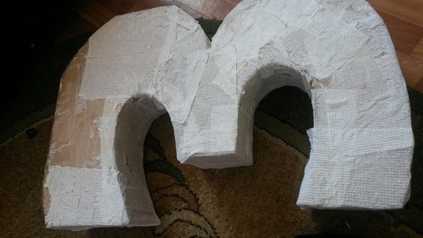 Цифры из салфеток и картона - 4
