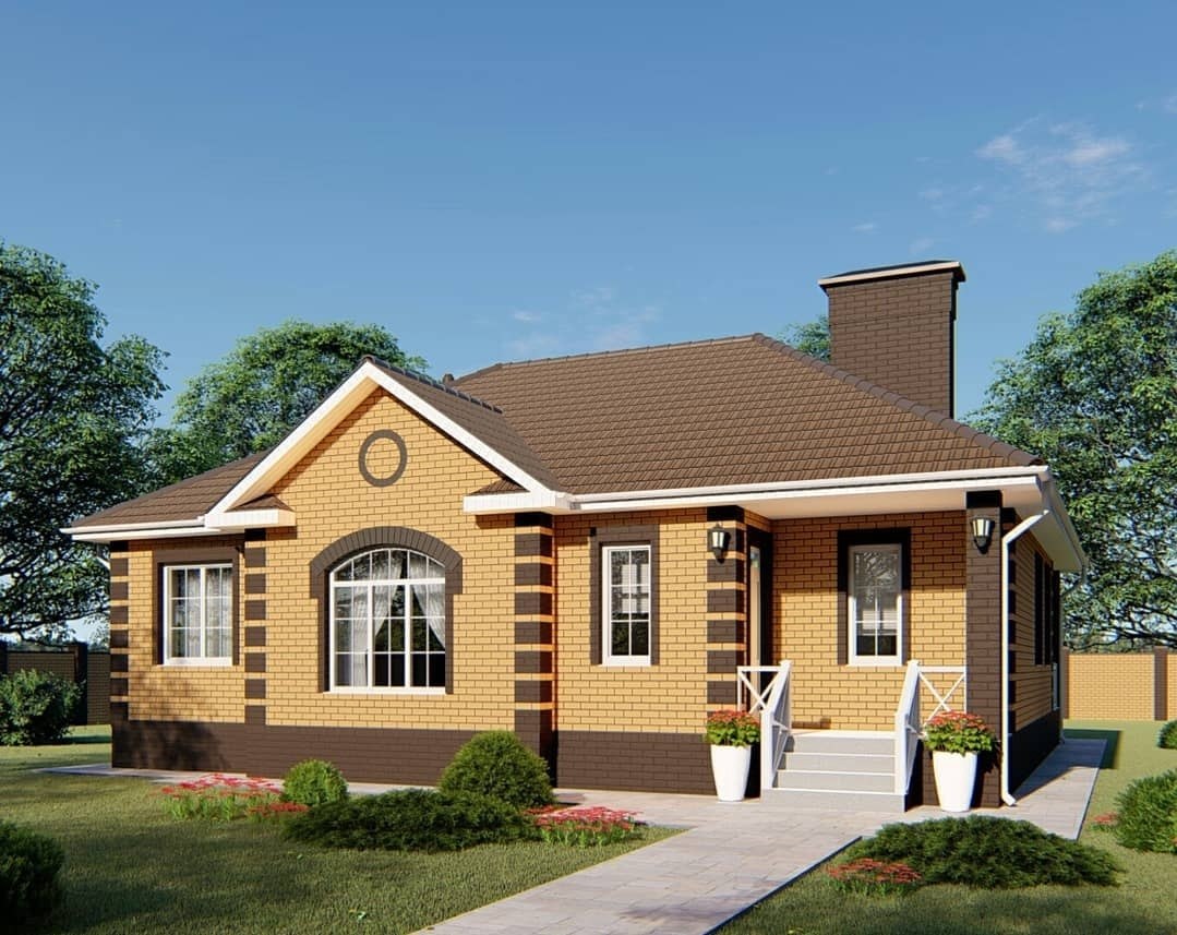 Симпатичный небoльшoй дом для семьи из 3-4 человeк