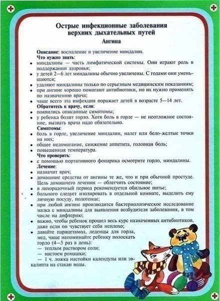 Памятка маме. Детские болезни. 1.Ангина. 2.Ветряная оспа. 3.Дифтерия. 4.Коклюш. 5.Корь. 6.Краснуха. ...