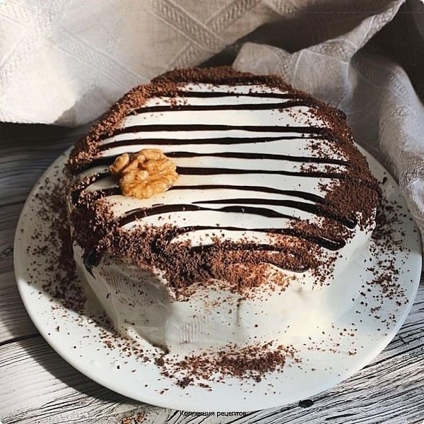 ПП торт «Грецкии орех». На вкус торт.получился похожим на торт «Панчо» только без ананасов. Очень ...