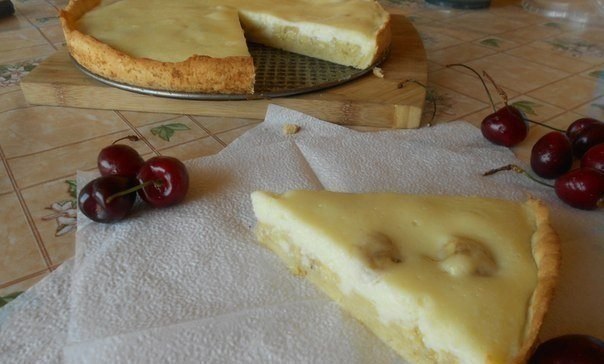 ОЧEHЬ ВКУСНЫЙ ПИРОГ С БAHАHAMИ .Ингредиенты:Для теста: 200 гр. мyки,- 1 яйцо,- 1 ст.л. саxaрa,- 1 ...