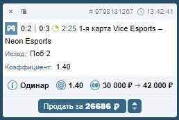 ���������� �������.������: 30000 ���. 1-� ���� ������: ����������� 70% Dota2.DPC 2021 Neon Esports � ...