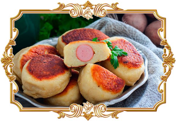 #Картофельные #пирожки #с #сосисками.https://vk.com/club61714171?w=wall-61714171_28896Приглашаю всех ...